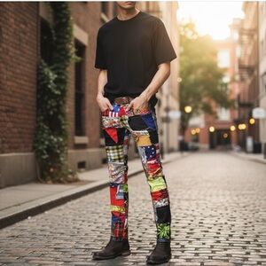 BiePa Patchwork Jeans sz 28 Waist